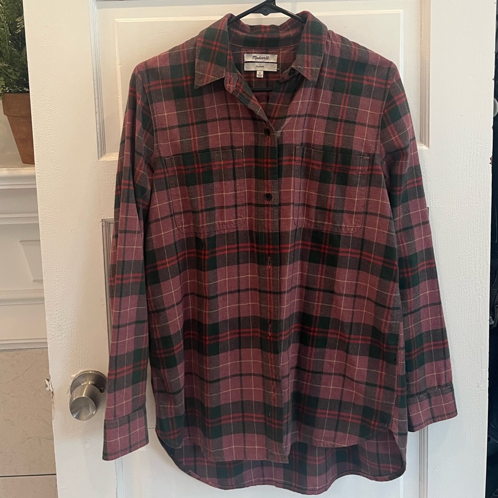 Plaid Button-Up Shirt
